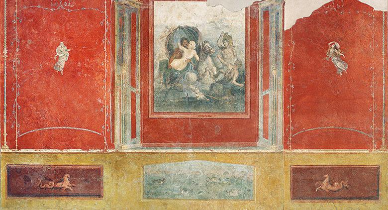 Affresco in Villa Carmiano Triclinio agli Scavi Archeologici di Stabia