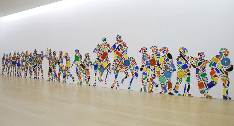 Allestimento d'arte contemporanea al museo MADRE di Napoli