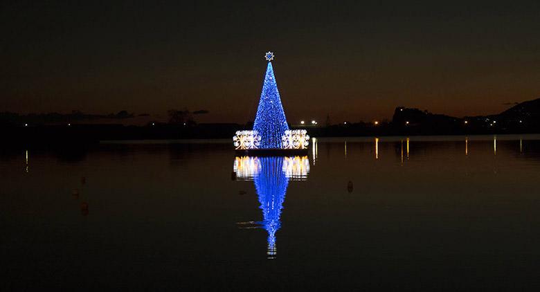 A Bacoli l'Albero di Natale galleggiante più bello al mondo sul Lago ... - Napolike