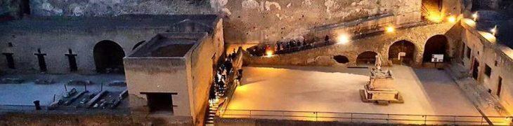 Scavi di Ercolano aperti di notte a 2 euro