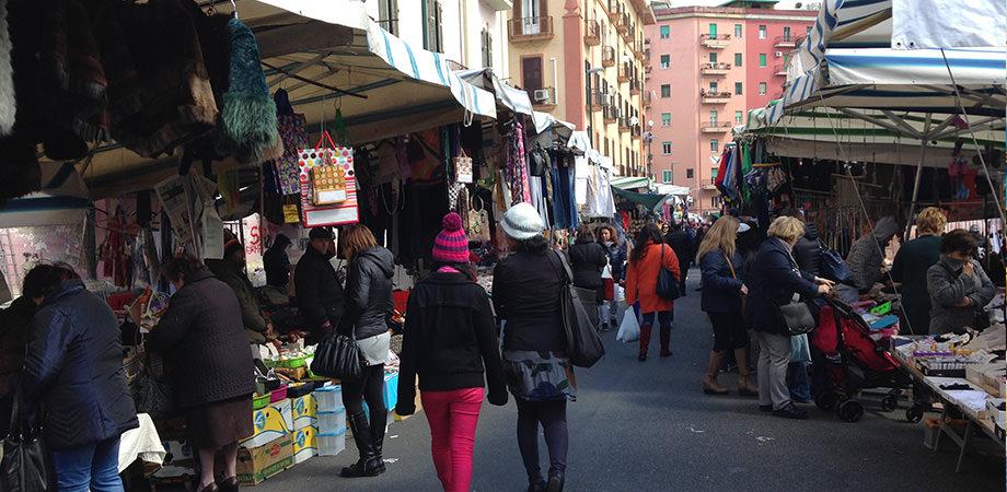 The market of Antignano in the Vomero district in Naples