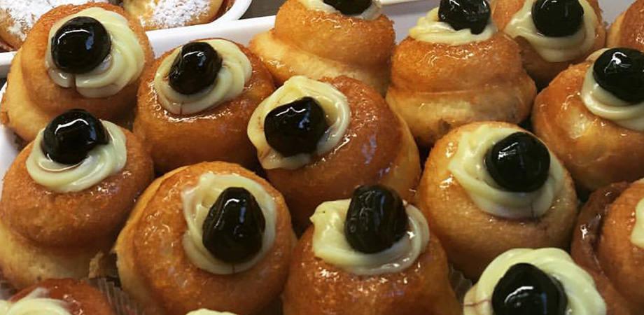 Dulces de la pastelería Carraturo en Nápoles