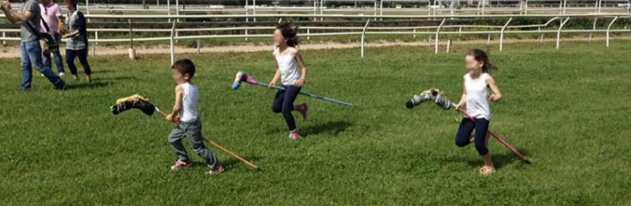 agnano racecourse in Naples with activities for children One of the meadows where children can play at the agnano racecourse in NApoli