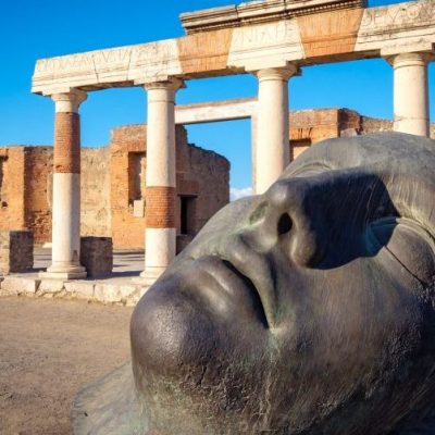 statua di bronzo nellantica pompei