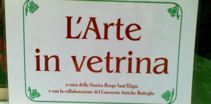 cartello dell'Arte in vetrina 2012 che si svolgerà al Borgo Sant'Eligio di Napoli