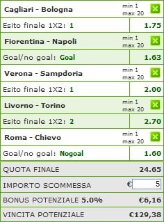 Pronostici scommesse 10a giornata