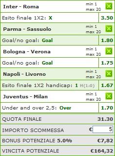 Pronostisci scommesse 7a giornata