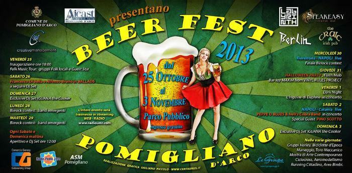 Cartel de la Fiesta de la cerveza en Pomigliano d'Arco