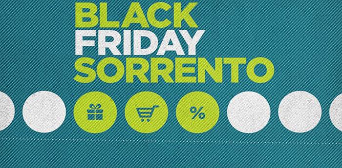 Cartel del evento Black Friday en Sorrento