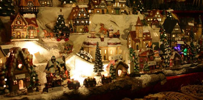 foto di un presepe presente ad un mercatino di natale