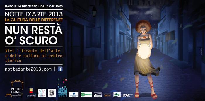 Cartel de arte nocturno 2013 en Nápoles