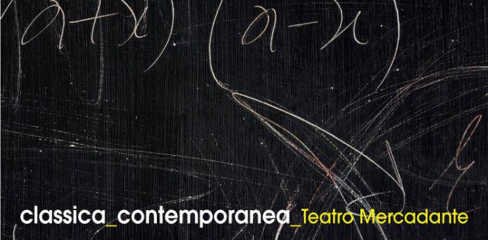 Locandinda of the Classic Contemporary exhibition at the Teatro Mercadante in Naples