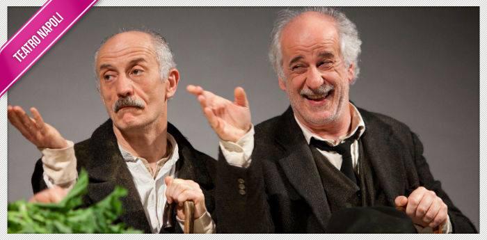 Toni Servillo et Peppe Servillo dans le spectacle Les voix à l'intérieur du Teatro Stabile di Napoli