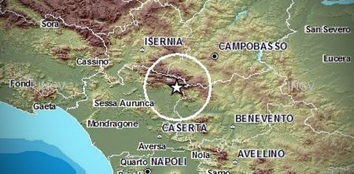 زلزال نابولي خريطة