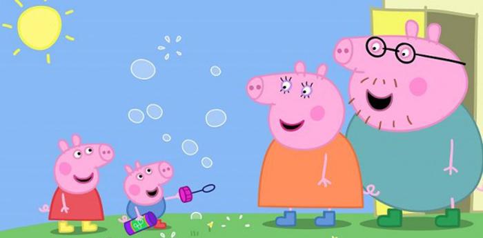 peppa pig and his family