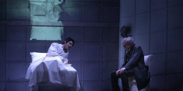 Scene taken from the show The birthday of Baudelaire at the San Ferdinando Theater in Naples