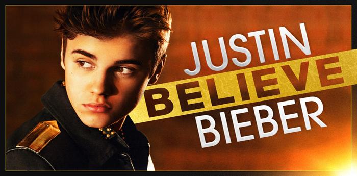 poster of the film Believe on Justin Bieber