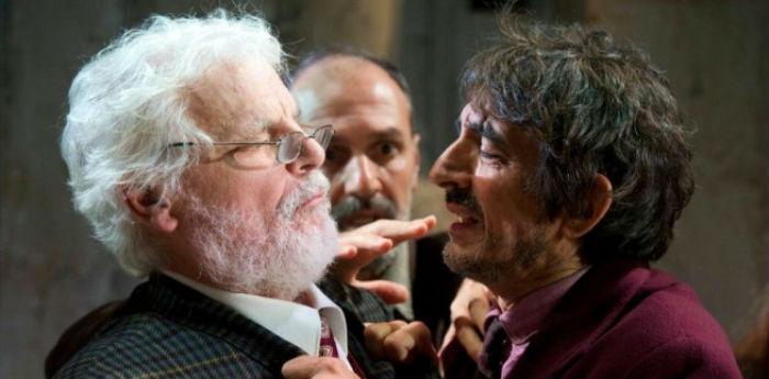 Sergio Rubini e Michele Placido nello spettacolo Zio Vanja al teatro Bellini di Napoli