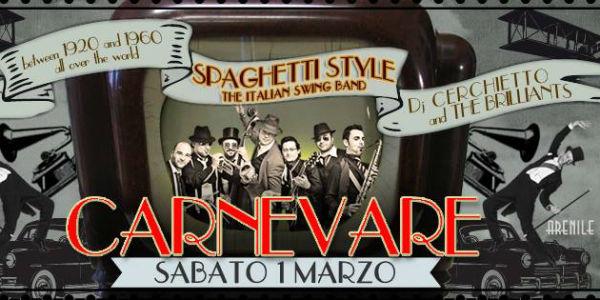 Poster of CarnevARE the 2014 Carnival party at the Arenile Reload in Naples