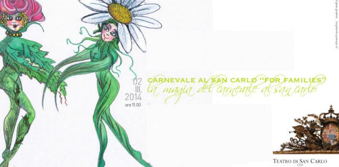 Cartel del evento de Carnaval en el Teatro San Carlo de Nápoles