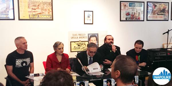 conférence de presse de l'exposition rock au pan di napoli