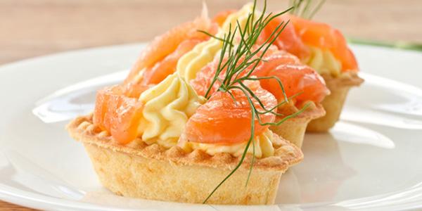 salmon mousse tarts