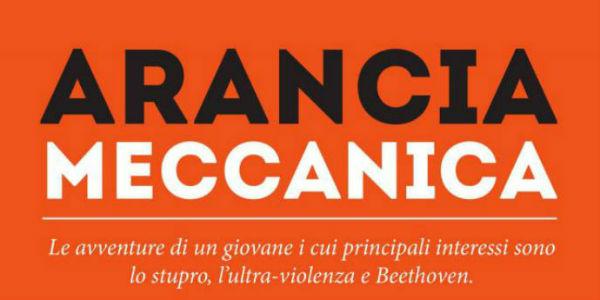 Plakat der Show "Arancia Meccanica" im Teatro Bellini in Neapel