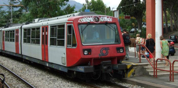 photo of the circumvesuviana train