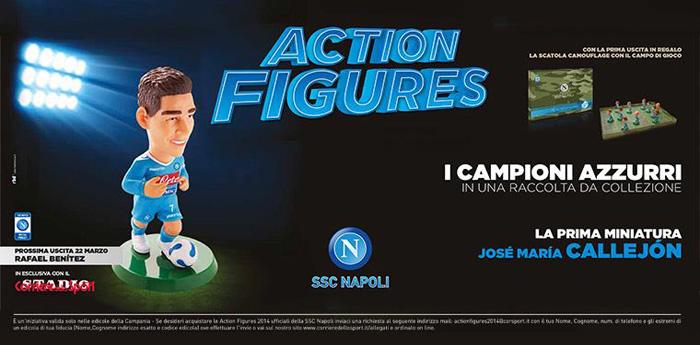 locandina della action figures del calcio napoli