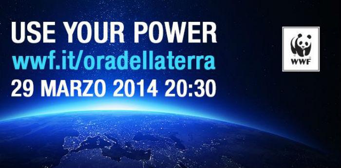 Locandina dell'iniziativa L'Ora della Terra 2014, anche a Napoli
