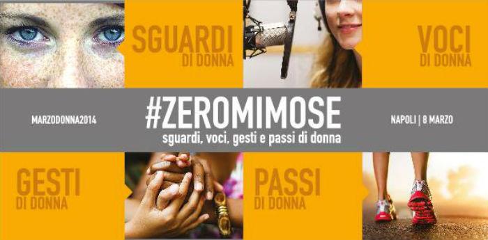 Cartaz do evento Zeromimose da Câmara Municipal de Nápoles para o Dia da Mulher