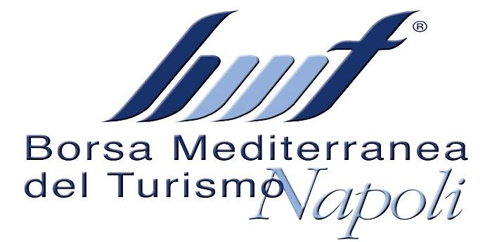 Plakat des Mediterranean Tourism Exchange in der Mostra d'Oltremare in Neapel