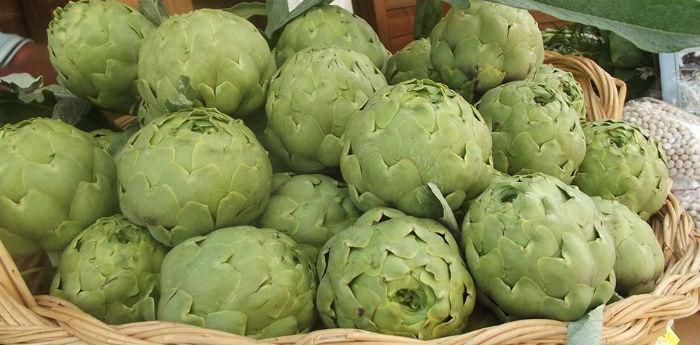 Alcachofas blancas de Auletta, cerca de Salerno