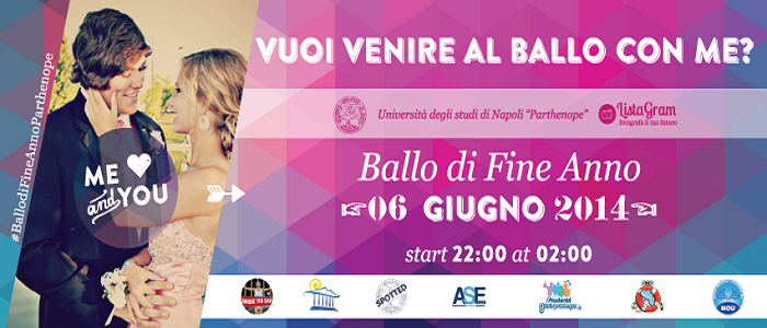 Affiche de la Danse de fin d'année 2014 à l'Université Parthenope de Naples