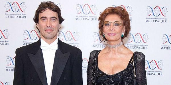 Carlo Ponti jr and his mother Sophia Loren