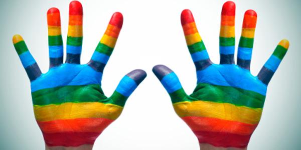 gay pride hands