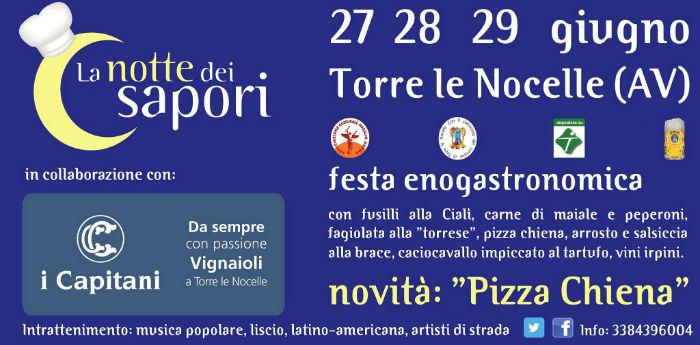 Affiche de la kermesse gastronomique La Notte dei Sapori à Torre le Nocelle