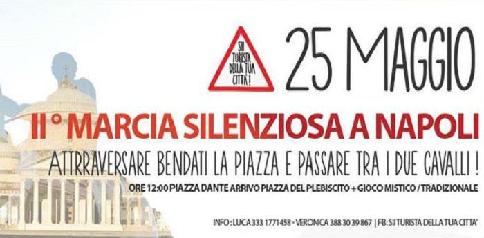 Cartel de la marcha silenciosa organizada por Sé un turista de tu ciudad