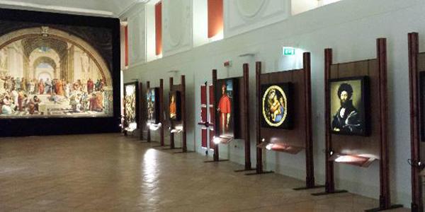 an exhibition hall impossible to the Basilica of San Domenico Maggiore in Naples