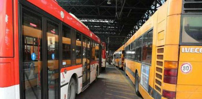 Anm bus depot, lines suspended in Naples