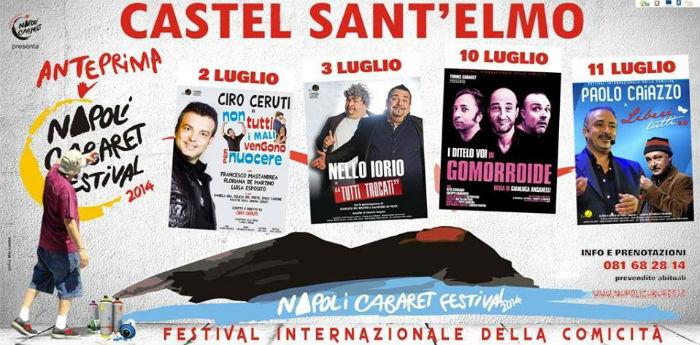 Plakat des Neapel-Kabarett-Festivals bei Castel Sant'Elmo