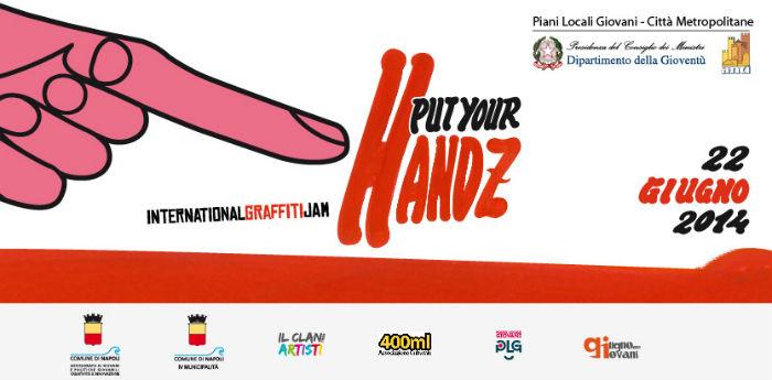 Cartel del evento Pon tu handz International Graffiti Jam en Naples