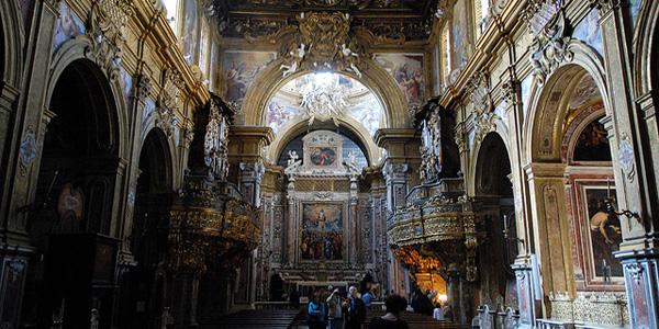 A igreja de San Gregorio Armeno em Nápoles