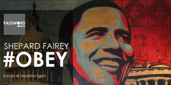 Locandina della mostra di Shepard Fairey al Pan di Napoli