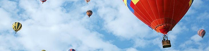 Hot air balloons in the sky