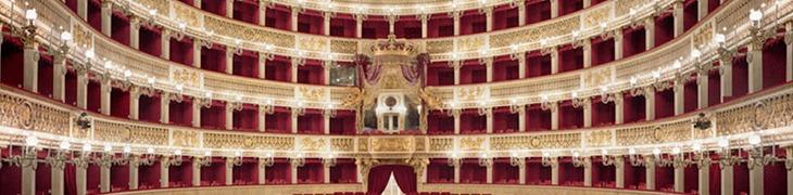 Dentro do teatro San Carlo