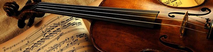 violin with score