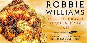 Neapel, Robbie Williams im Kino mit Take the Crown Tour Stadion 2013 Tour