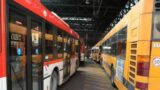 Neapel, Anm Buslinien gesperrt in Protest der Fahrer