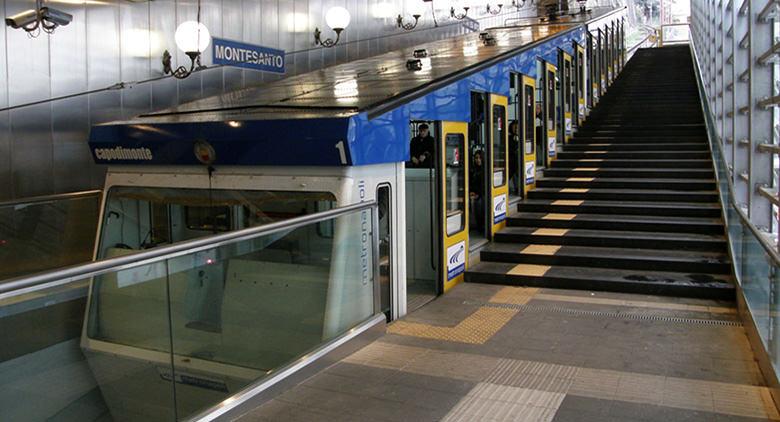 The Montesanto funicular in Naples